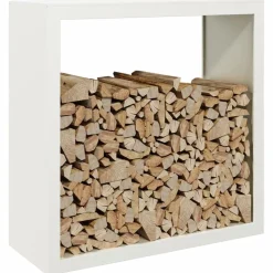 vidaXL Haardhoutrek 100x40x100 cm staal wit