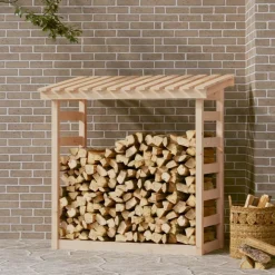 vidaXL Haardhoutrek 108x64,5x110 cm massief grenenhout