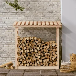 vidaXL Haardhoutrek 108x64,5x110 cm massief grenenhout