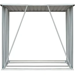 vidaXL Haardhoutschuur 163x83x154 cm gegalvaniseerd staal antraciet