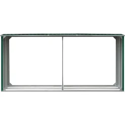 vidaXL Haardhoutschuur 330x92x153 cm gegalvaniseerd staal groen