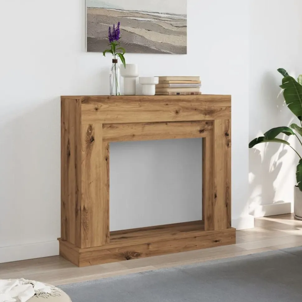 vidaXL Haardombouw 100x30x87,5 cm bewerkt hout artisanaal eikenkleurig