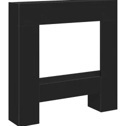 vidaXL Haardombouw 81x18x82 cm spaanplaat zwart eikenkleurig