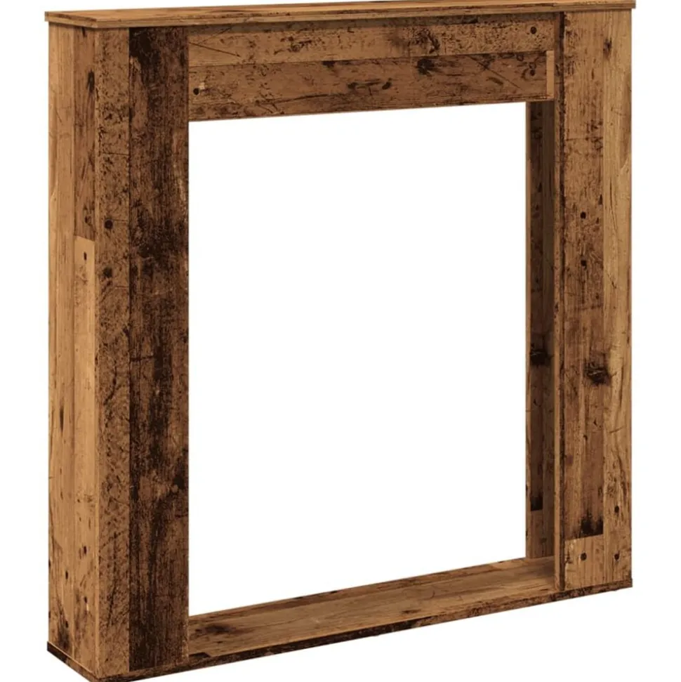vidaXL Haardombouw 100x20x100 cm bewerkt hout oud houtkleurig