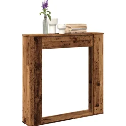vidaXL Haardombouw 100x20x100 cm bewerkt hout oud houtkleurig