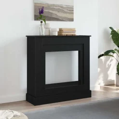 vidaXL Haardombouw 90x30x90 cm spaanplaat zwart eikenkleurig