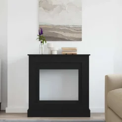 vidaXL Haardombouw 90x30x90 cm spaanplaat zwart eikenkleurig