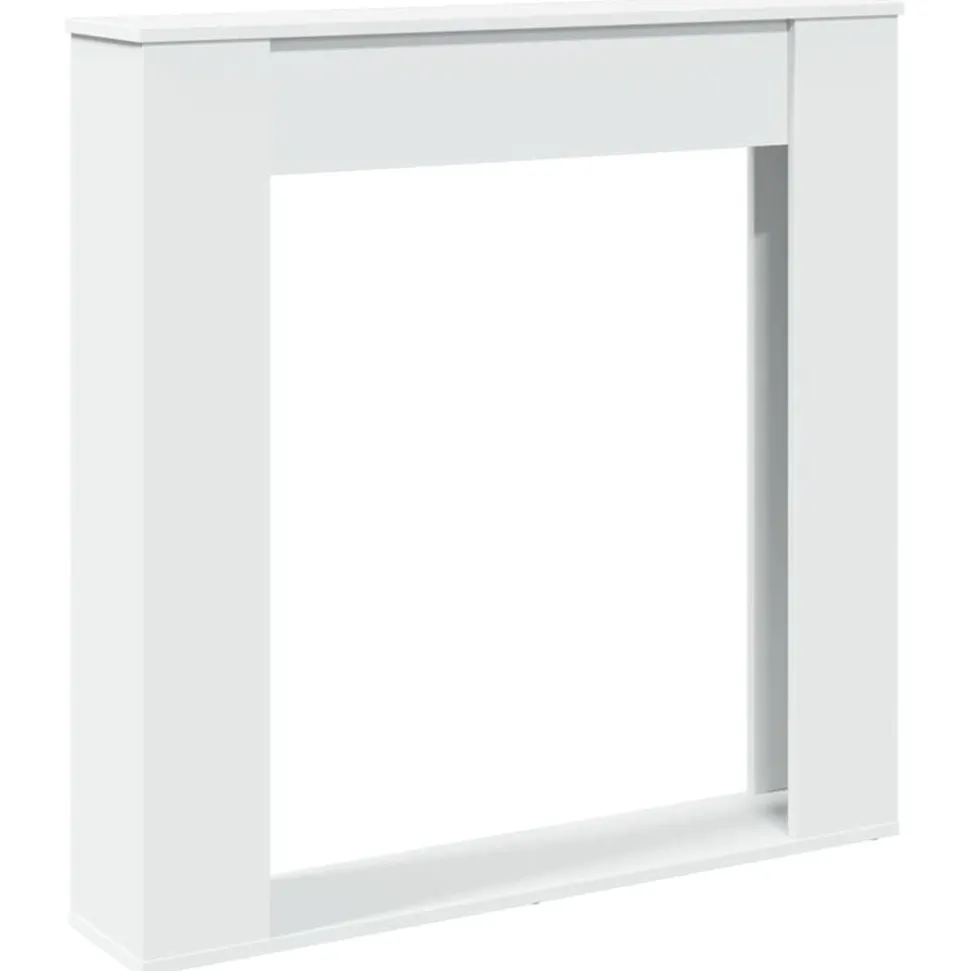 vidaXL Haardombouw 100x20x100 cm bewerkt hout wit