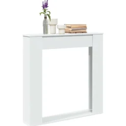 vidaXL Haardombouw 100x20x100 cm bewerkt hout wit