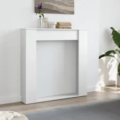 vidaXL Haardombouw 100x20x100 cm bewerkt hout wit