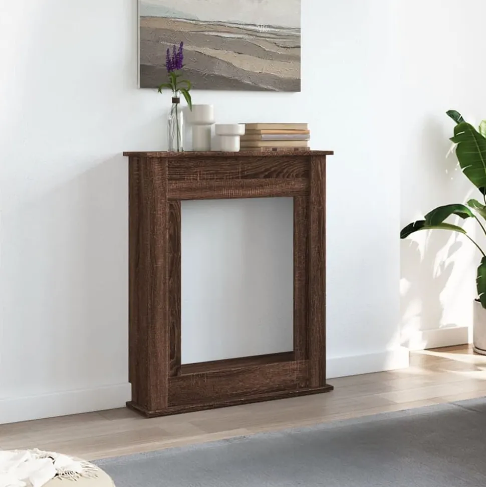 vidaXL Haardombouw 75x20x87,5 cm bewerkt hout bruin eikenkleurig