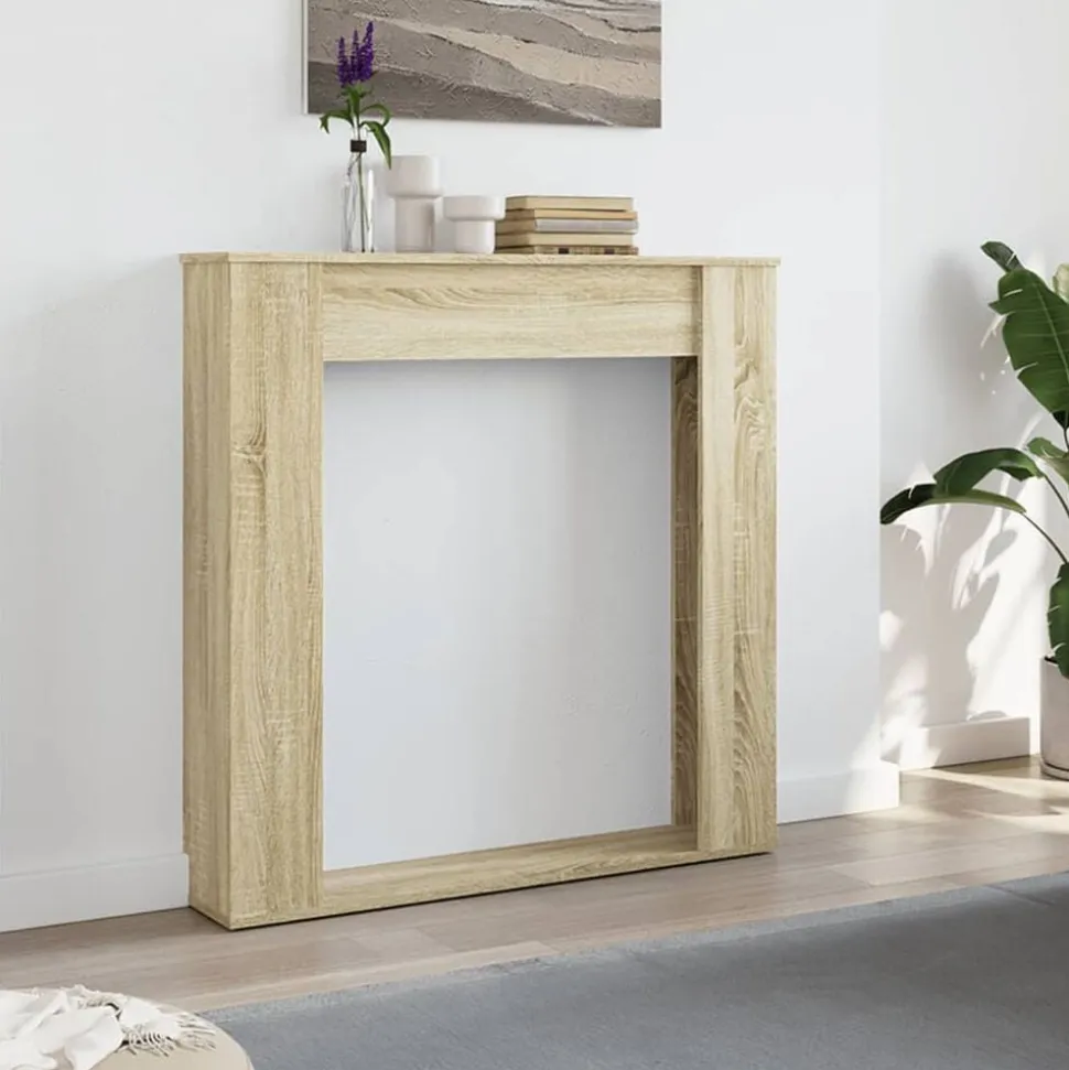 vidaXL Haardombouw 100x20x100 cm bewerkt hout sonoma eikenkleurig