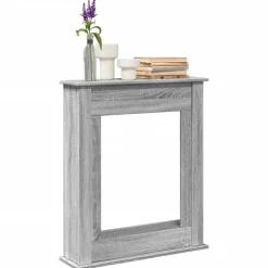 vidaXL Haardombouw 75x20x87,5 cm bewerkt hout grijs sonoma eikenkleur