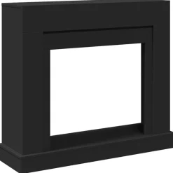 vidaXL Haardombouw 100x30x87,5 cm bewerkt hout zwart