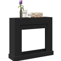 vidaXL Haardombouw 100x30x87,5 cm bewerkt hout zwart