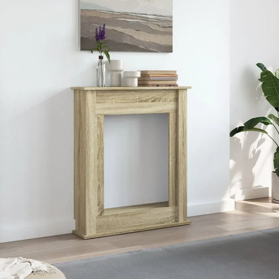vidaXL Haardombouw 75x20x87,5 cm bewerkt hout sonoma eikenkleurig