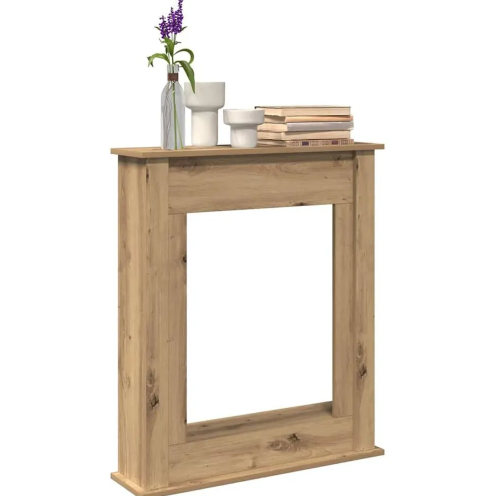 vidaXL Haardombouw 75x20x87,5 cm bewerkt hout artisanaal eikenkleurig
