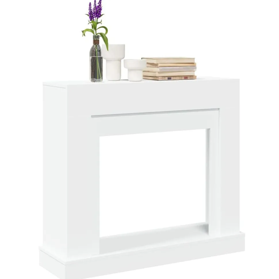vidaXL Haardombouw 100x30x87,5 cm bewerkt hout wit