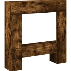 vidaXL Haardombouw 81x18x82 cm bewerkt hout gerookt eikenkleurig