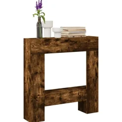 vidaXL Haardombouw 81x18x82 cm bewerkt hout gerookt eikenkleurig