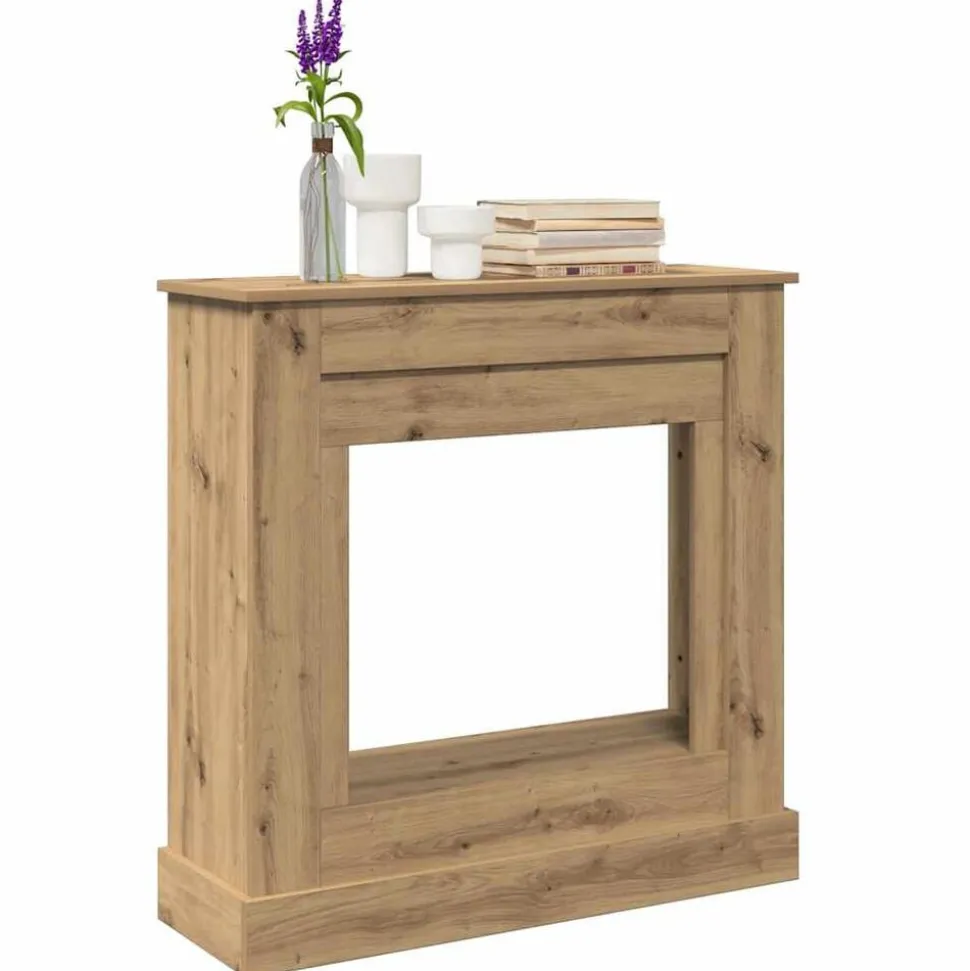 vidaXL Haardombouw 90x30x90 cm bewerkt hout artisanaal eikenkleurig