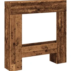 vidaXL Haardombouw 81x18x82 cm bewerkt hout oud houtkleurig