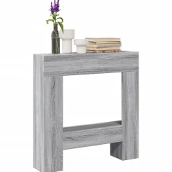 vidaXL Haardombouw 81x18x82 cm bewerkt hout grijs sonoma eikenkleur