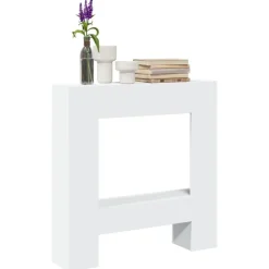 vidaXL Haardombouw 81x18x82 cm bewerkt hout wit