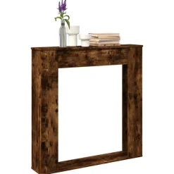 vidaXL Haardombouw 100x20x100 cm bewerkt hout gerookt eikenkleurig