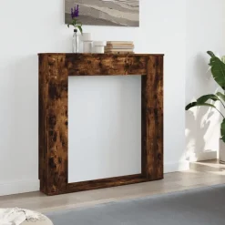 vidaXL Haardombouw 100x20x100 cm bewerkt hout gerookt eikenkleurig