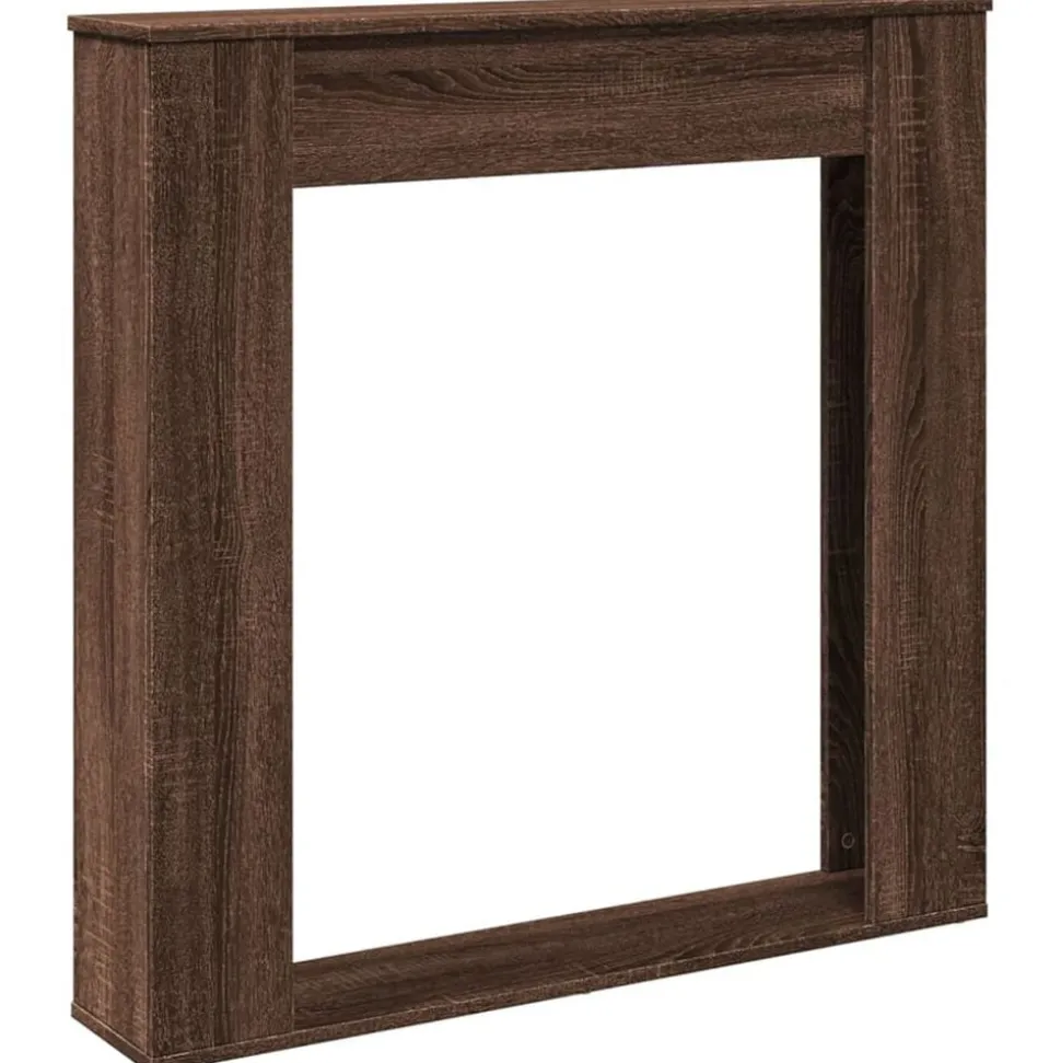 vidaXL Haardombouw 100x20x100 cm bewerkt hout bruin eikenkleurig