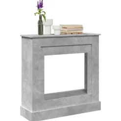 vidaXL Haardombouw 90x30x90 cm bewerkt hout betongrijs