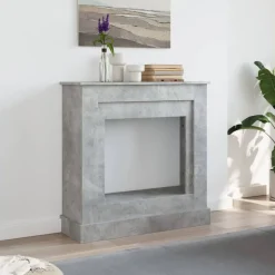 vidaXL Haardombouw 90x30x90 cm bewerkt hout betongrijs