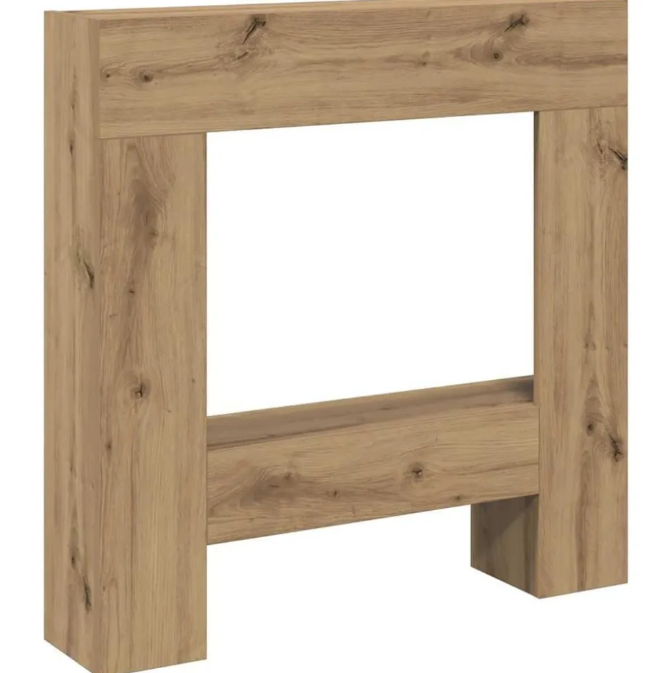 vidaXL Haardombouw 81x18x82 cm bewerkt hout artisanaal eikenkleurig