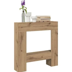 vidaXL Haardombouw 81x18x82 cm bewerkt hout artisanaal eikenkleurig