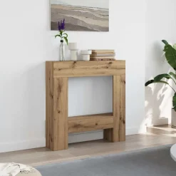 vidaXL Haardombouw 81x18x82 cm bewerkt hout artisanaal eikenkleurig