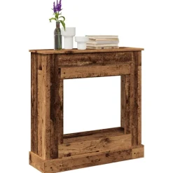 vidaXL Haardombouw 90x30x90 cm bewerkt hout oud houtkleurig