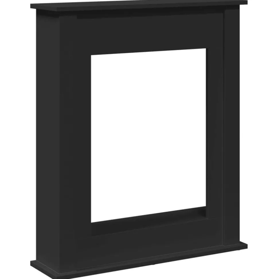 vidaXL Haardombouw 75x20x87,5 cm bewerkt hout zwart