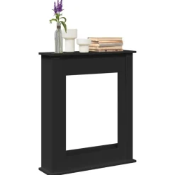 vidaXL Haardombouw 75x20x87,5 cm bewerkt hout zwart