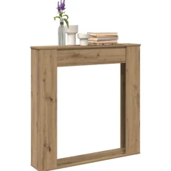vidaXL Haardombouw 100x20x100 cm bewerkt hout artisanaal eikenkleurig