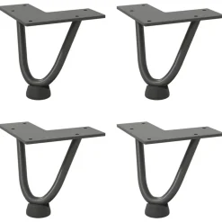 vidaXL Haarnadelpoten voor Salontafel 4 st 10 cm massief staal antracietkleurig