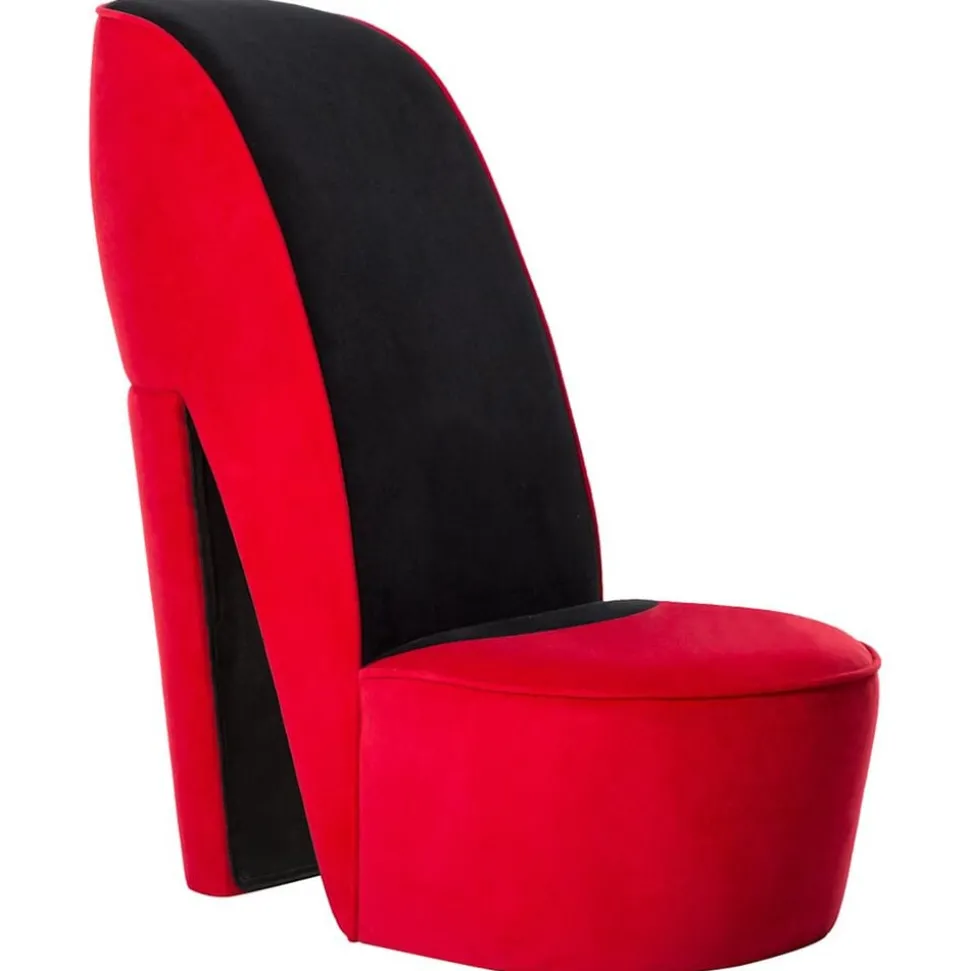vidaXL Hakstoel fluweel rood