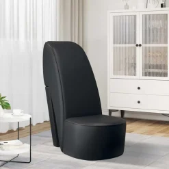 vidaXL Hakstoel kunstleer zwart