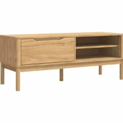 vidaXL Hal bank FLORO Wasbruin 115 x 40 x 45 cm Massief Vurenhout
