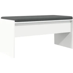 vidaXL Halbank met kussen Wit 80 x 38 x 46 cm