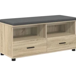 vidaXL Halbank met kussen met lade Sonoma Eiken 100 x 38 x 46 cm