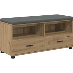 vidaXL Halbank met kussen met lade Artisan Eik 100 x 38 x 46 cm