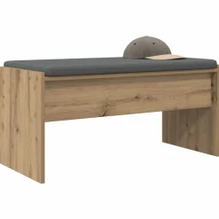 vidaXL Halbank met kussen Artisan Eiken 83 x 38 x 40 cm
