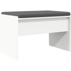 vidaXL Halbank met kussen Wit 63 x 38 x 40 cm