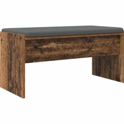 vidaXL Halbank met kussen Oudhout 83 x 38 x 40 cm